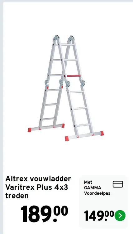 Aanbieding: Altrex vouwladder Varitrex Plus 4x3 treden