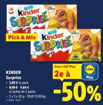 Offre: Kinder Surprise