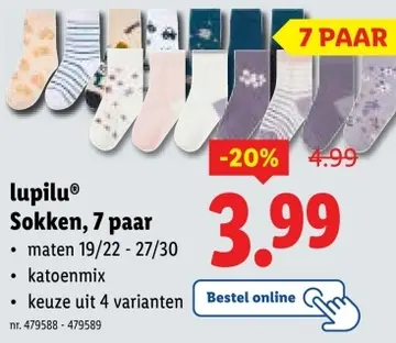 Aanbieding: lupilu® Sokken, 7 paar