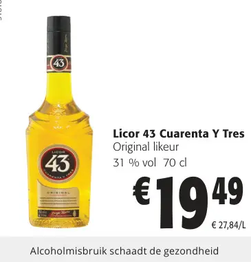 Promotie: Licor 43 Cuarenta Y Tres