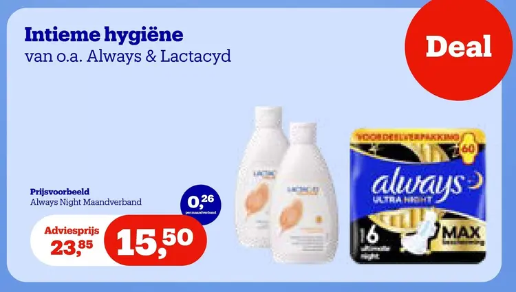Aanbieding: Intieme hygiëne