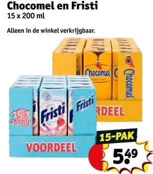 Aanbieding: Chocomel en Fristi