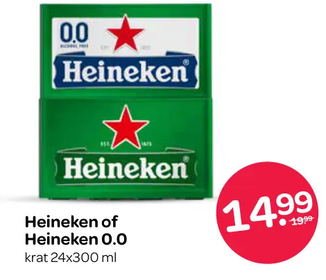 Aanbieding: Heineken of Heineken 0.0