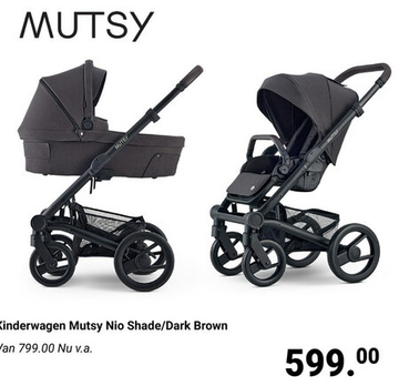 Aanbieding: Kinderwagen Mutsy Nio Shade/Dark Brown