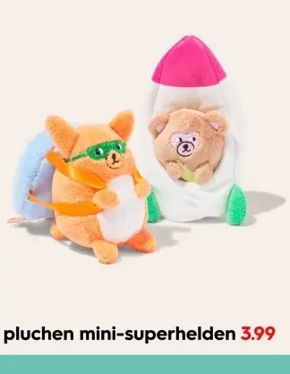 Aanbieding: pluchen mini-superhelden
