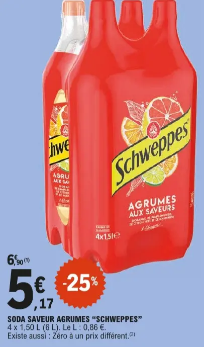 Offre: Soda saveur agrumes