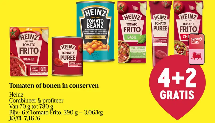 Promotie: Tomaten of bonen in conserven
