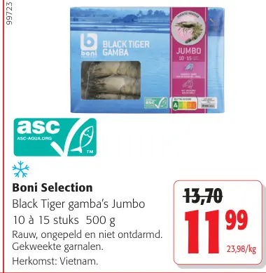 Promotie: Black Tiger gamba's Jumbo