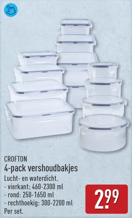 Aanbieding: 4-pack vershoudbakjes
