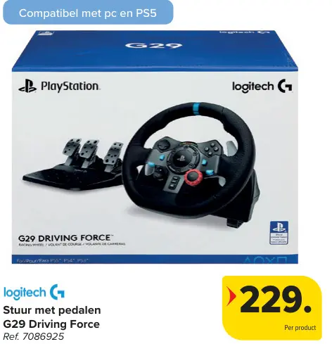 Promotie: Stuur met pedalen G29 Driving Force