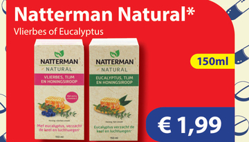 Aanbieding: Natterman Natural Vlierbes of Eucalyptus