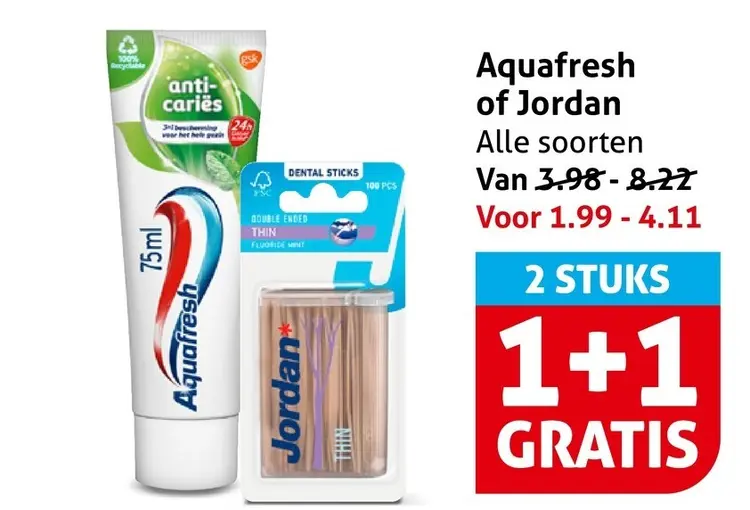 Aanbieding: Aquafresh or Jordan