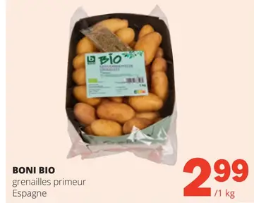 Offre: BONI BIO grenailles primeur