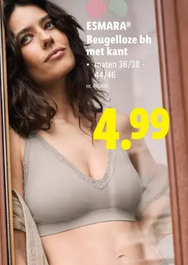 Promotie: Beugelloze bh met kant