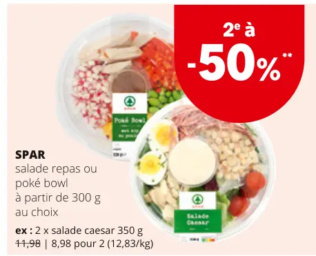 Offre: Salade repas ou poké bowl