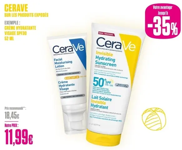 Offre: Crème hydratante visage spf30