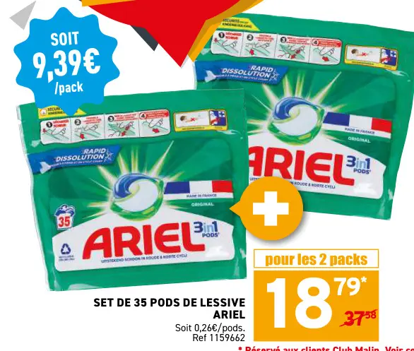 Offre: 35 pods de lessive