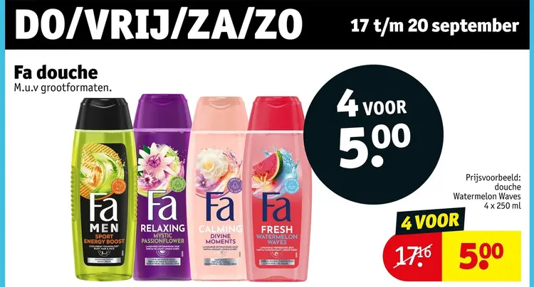Aanbieding: Fa douche