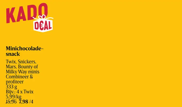 Promotie: Minichocolade-snack