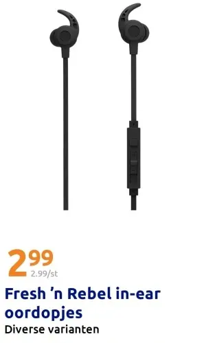 Aanbieding: Fresh 'n Rebel in-ear oordopjes