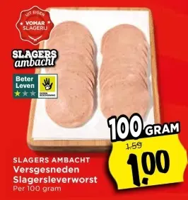 Slagers Ambacht Versgesneden Slagersleverworst