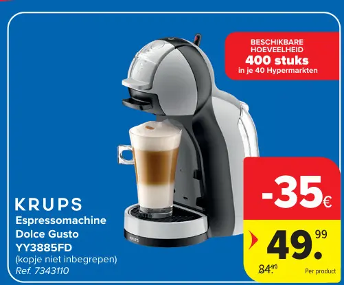 Promotie: Espressomachine Dolce Gusto YY3885FD