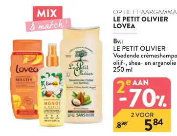 Promotie: Voedende crèmeshampoo olijf-, shea- en argano
