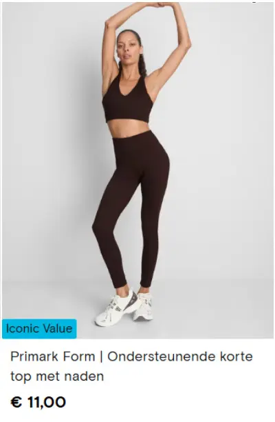 Aanbieding: Primark Form | Ondersteunende korte top met naden