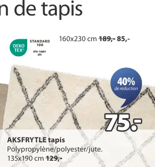 Offre: AKSFRYTLE tapis