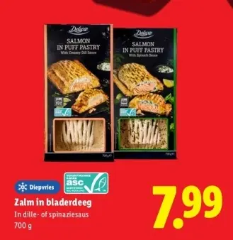 Aanbieding: Zalm in bladerdeeg