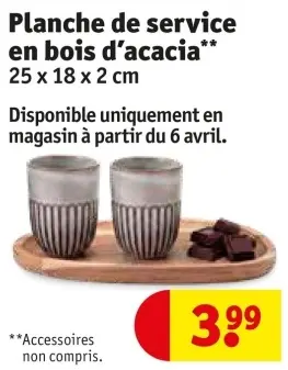 Offre: Planche de service en bois d'acacia