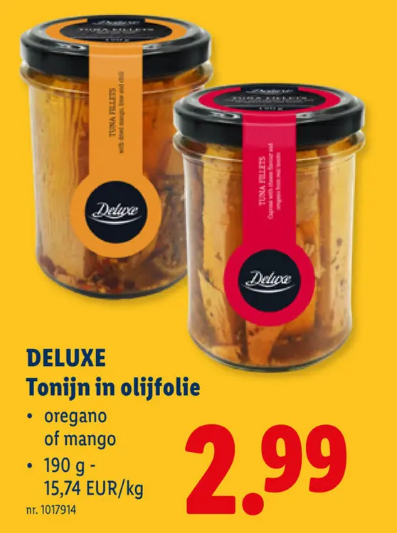 Promotie: Tonijn in olijfolie