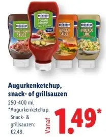 Aanbieding: Augurkenketchup, snack- of grillsauzen