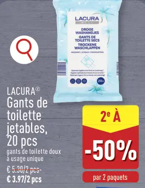 Offre: Gants de toilette jetables
