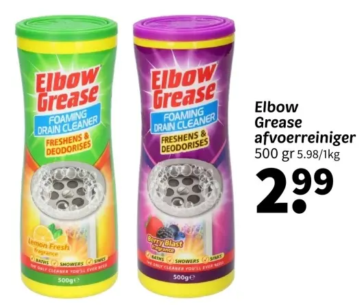 Promotie: Elbow Grease afvoerreiniger