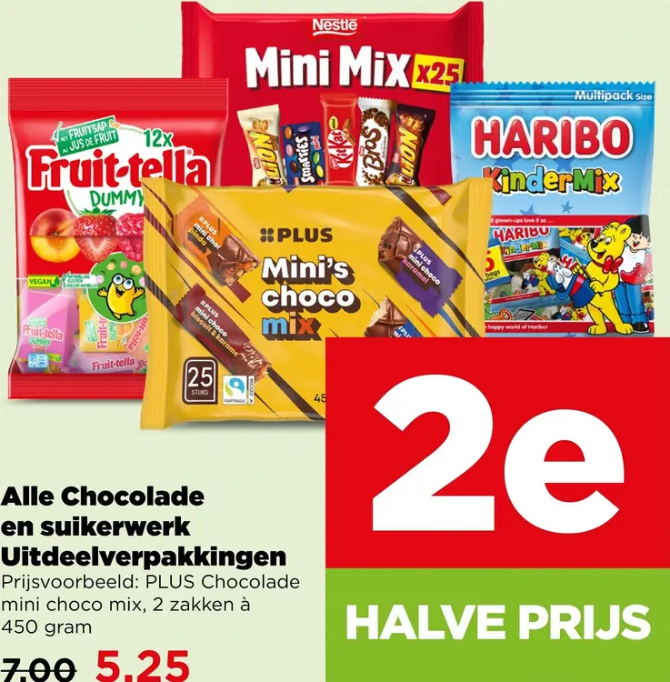 Aanbieding: Chocolade en suikerwerk Uitdeelverpakkingen