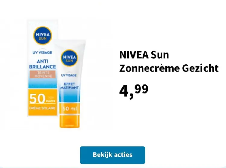 Promotie: Zonnecrème Gezicht