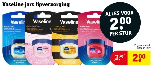 Aanbieding: Vaseline jars lipverzorging