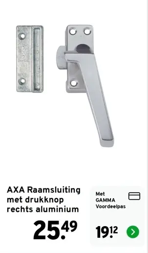 Aanbieding: Raamsluiting met drukknop rechts aluminium