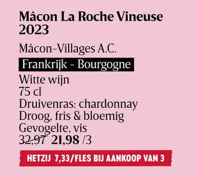Aanbieding: Mâcon La Roche Vineuse