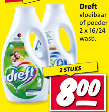 Aanbieding: Dreft vloeibaar of poeder