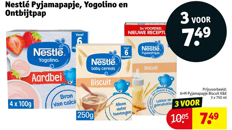 Aanbieding: Pyjamapapje, Yogolino en Ontbijtpap