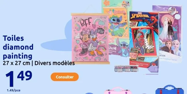 Offre: Toiles diamond painting