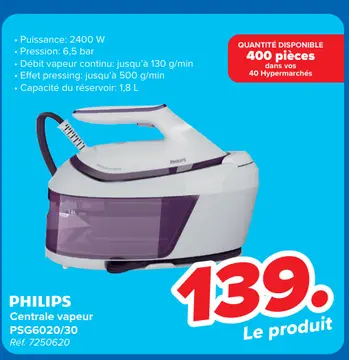 Offre: Centrale vapeur PSG6020/30