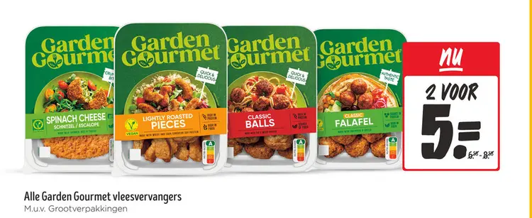 Aanbieding: Garden Gourmet vleesvervangers