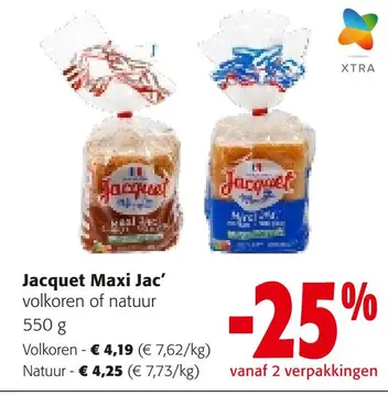 Aanbieding: Jacquet Maxi Jac' volkoren of natuur