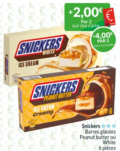 Offre: Snickers Barres glacées
