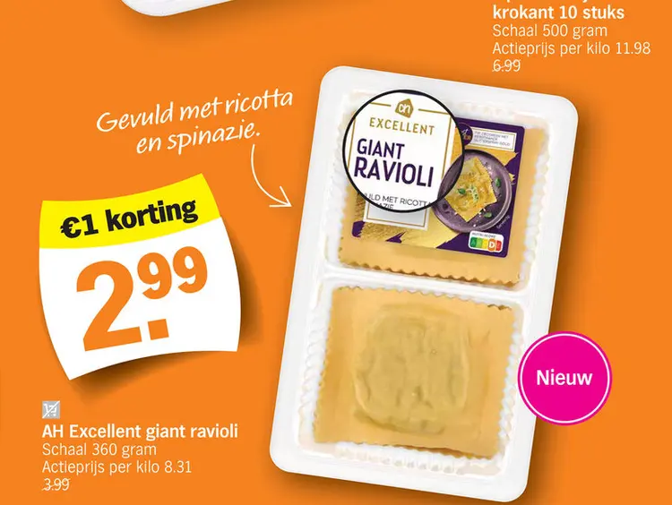 Aanbieding: Giant ravioli