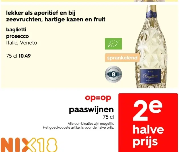 Aanbieding: baglietti prosecco