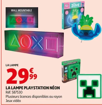 Offre: La lampe Playstation néon